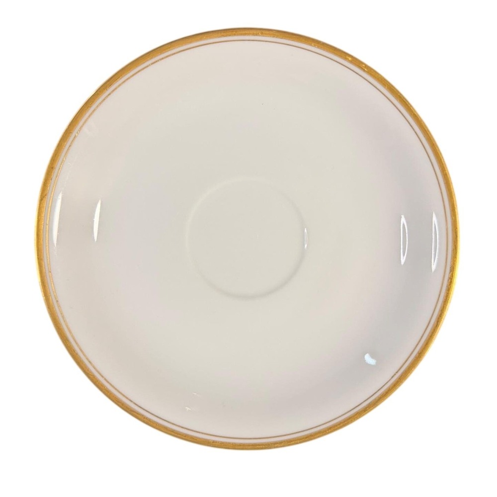VTG Noritake Patricia 4982 China Gold Rimmed Saucer Japan White Porcelain
